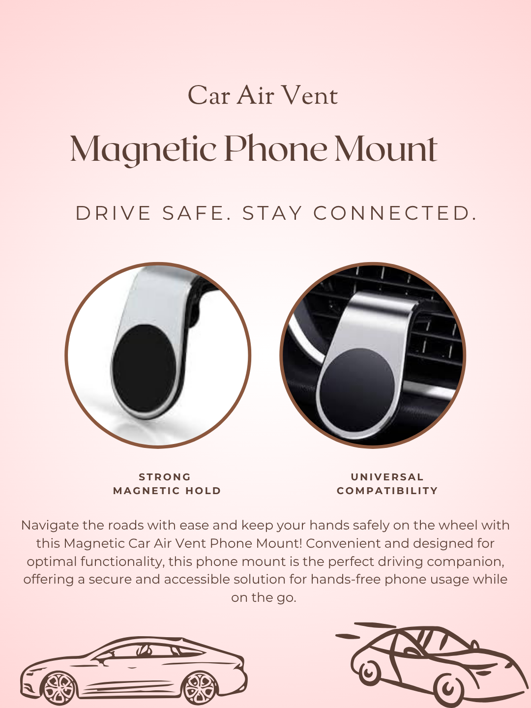 Car Air Vent Magnetic Phone Mount