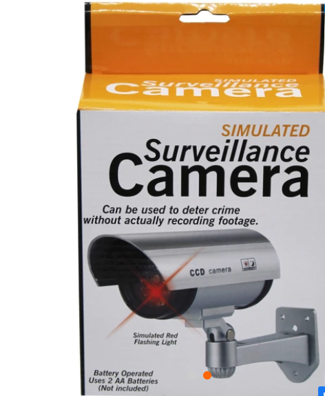 Realistic Dummy IR Security Camera with Flashing LED – Mountable Indoor/Outdoor Fake Surveillance Camera, Weather-Resistant Deterrent to Prevent Theft, Trespassers, Intruders & Unwanted Activity