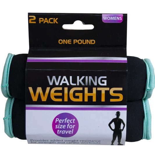 Walking Weights 2-Pack (1 lb Each) – Soft-Grip Hand Weights for Cardio, Power Walking & Toning
