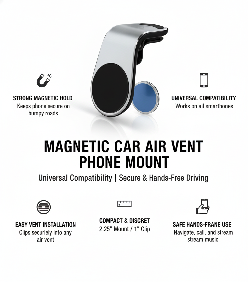 Car Air Vent Magnetic Phone Mount