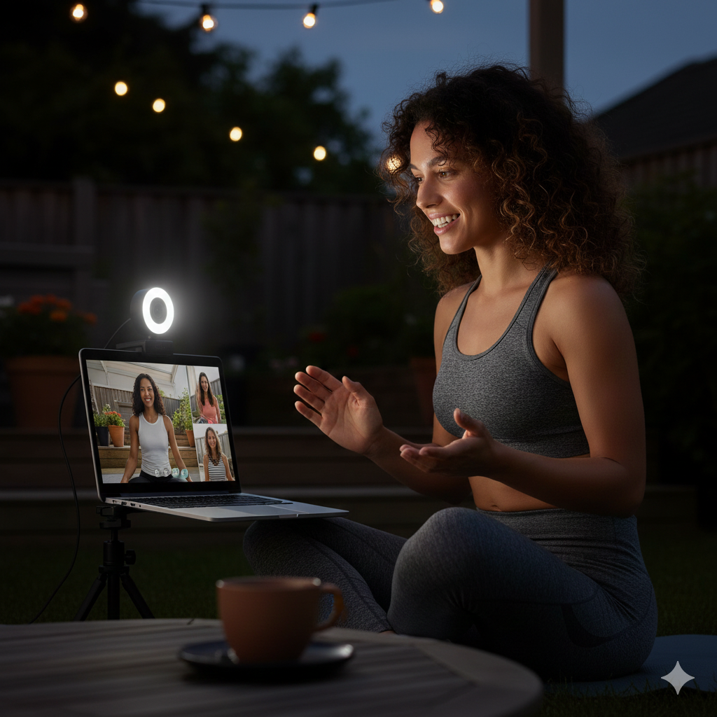 StreamLED HD USB Webcam with Adjustable LED Ring Light & Digital Mic – 720p Web Cam for Streaming, Zoom Meetings, Video Calls, Conferencing, Online Classes & Remote Work Setup